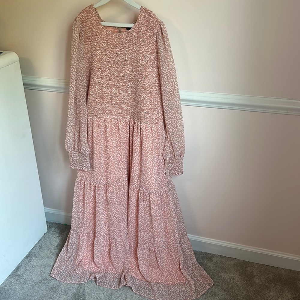 Mid length pink dress